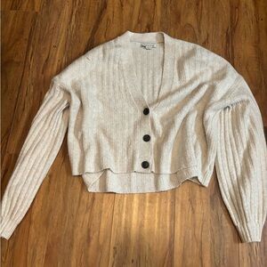 AE Cream Button-Up Sweater